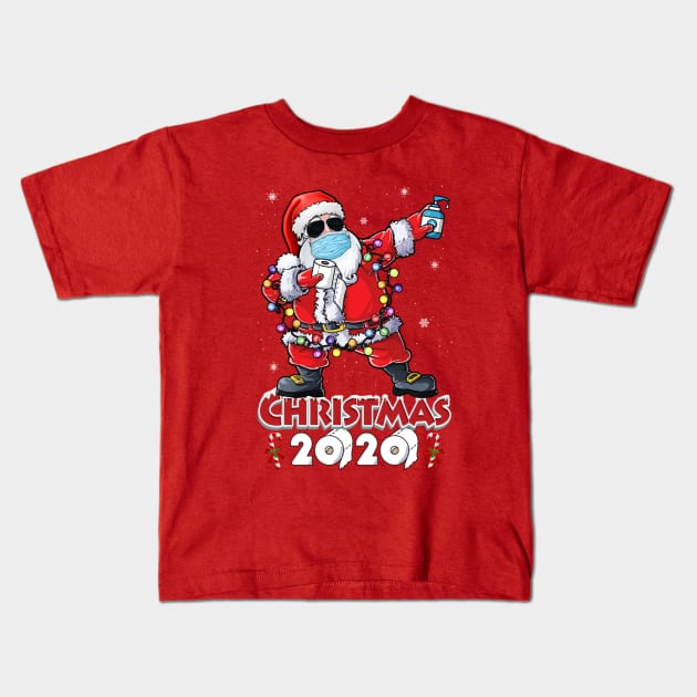 DABBING SANTA CHRISTMAS 2020 Kids T-Shirt by Bombastik